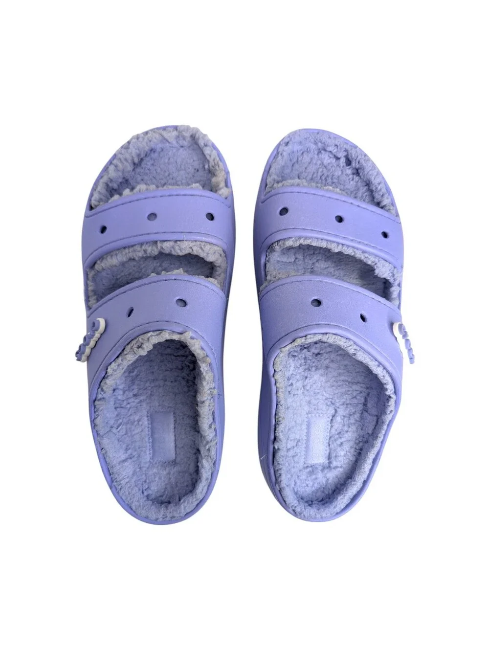 Crocs Classic Cozy Lavender Fuzzy Lined Slide Sandals  | Size 11 (Men)